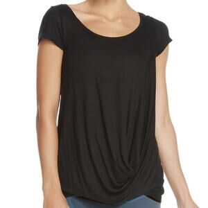 Fabletics Marigold Black Reversible Performance Athletic Top Size XS NWT